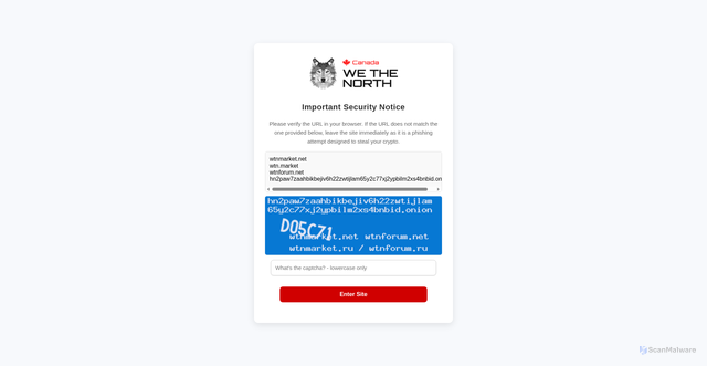 Security scan screenshot of wtnforum.net