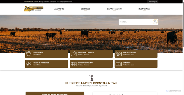 Security scan screenshot of https://goshensheriff.gov/
