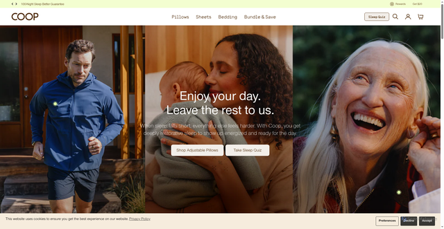 Security scan screenshot of https://coopsleepgoods.com