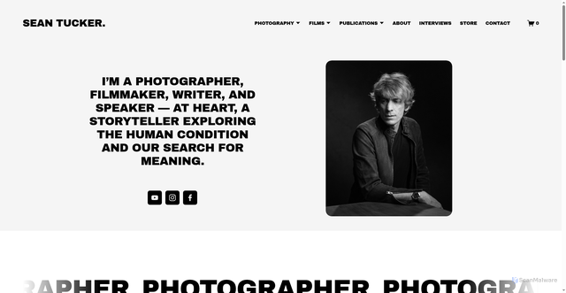 Security scan screenshot of https://www.seantucker.photography/