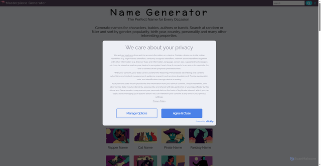 Security scan screenshot of https://name-generator.org.uk