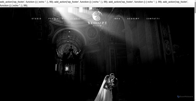Security scan screenshot of https://weddart.it