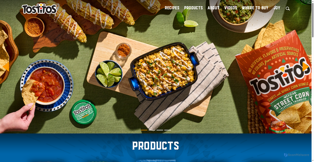 Security scan screenshot of https://tostitos.com