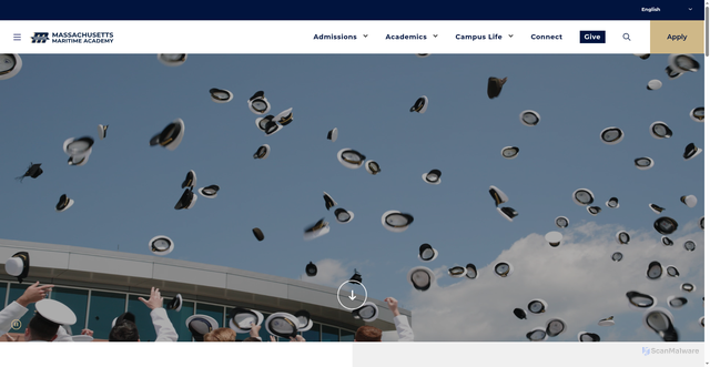 Security scan screenshot of https://www.maritime.edu/