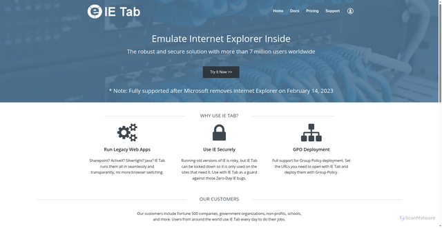 Security scan screenshot of https://ietab.net