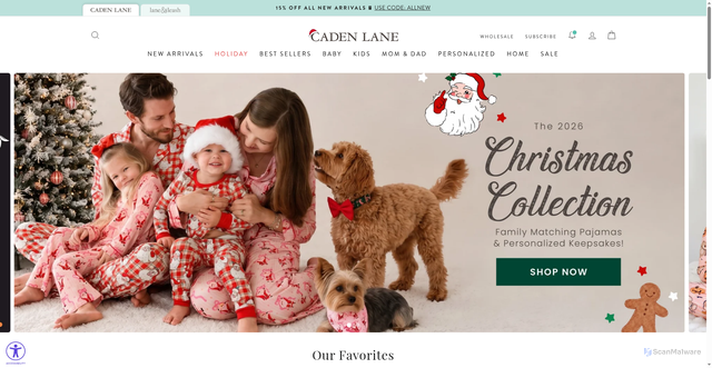 Security scan screenshot of https://caden-lane-baby.myshopify.com