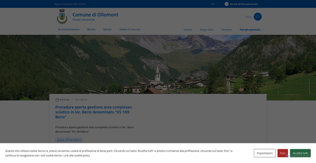 Security scan screenshot of https://comune.ollomont.ao.it/