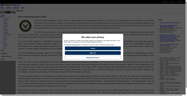 Security scan screenshot of https://www.globalsecurity.org/military/agency/navy/cno.htm