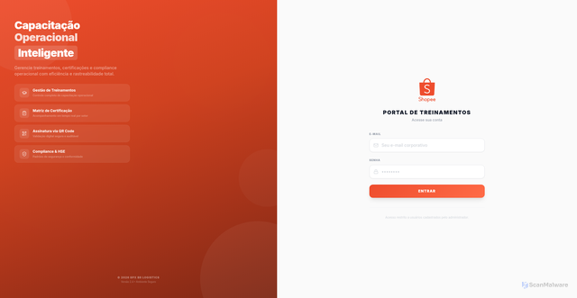 Security scan screenshot of https://matriz-treinamentos-shopee.vercel.app/