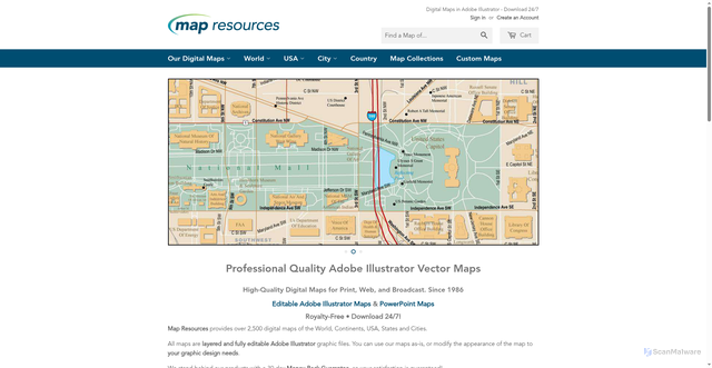 Security scan screenshot of https://www.mapresources.com