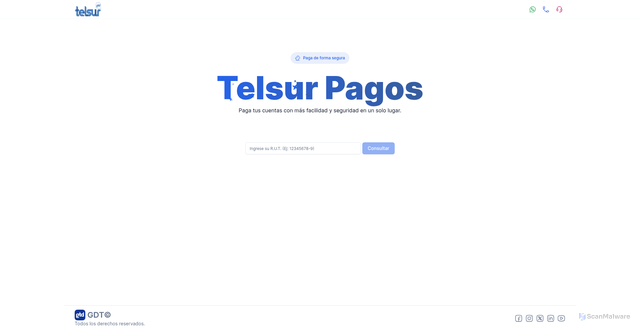 Security scan screenshot of https://telsur-pagos.vercel.app/
