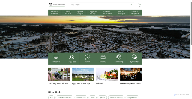 Security scan screenshot of https://www.grastorp.se/