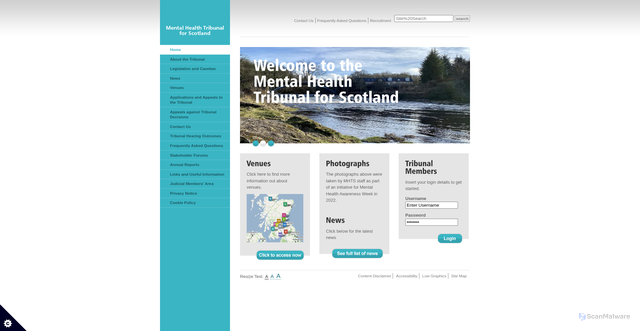 Security scan screenshot of http://www.mhtscotland.gov.uk/