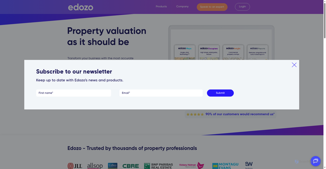 Security scan screenshot of https://edozo.com