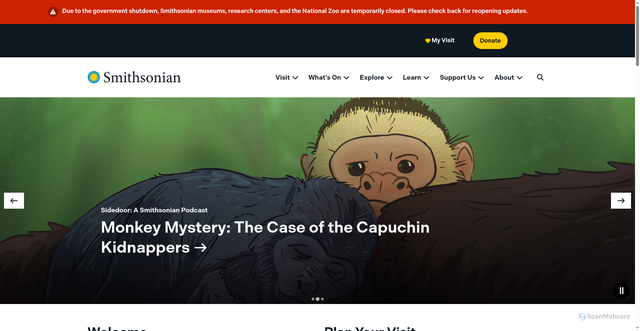 Security scan screenshot of https://www.si.edu/