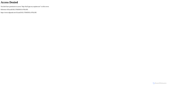Security scan screenshot of https://hu55-jpn.rsu.corpinter.net