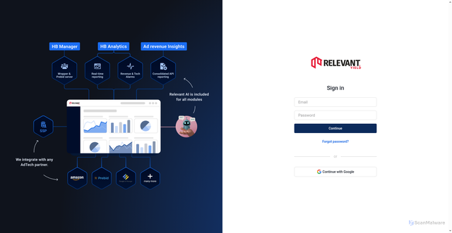 Security scan screenshot of https://relevant-pbs.relevant-digital.com