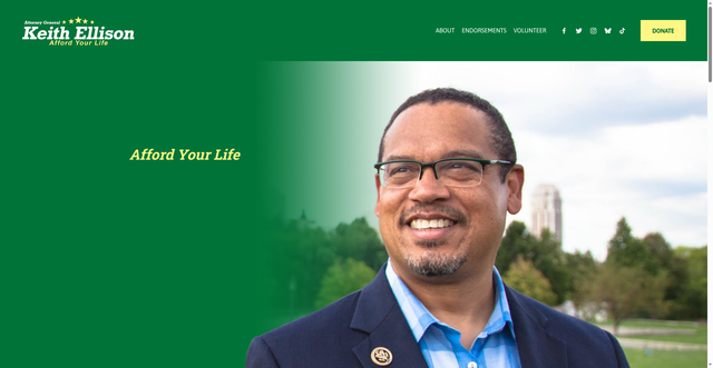 Security scan screenshot of https://www.keithellison.org/