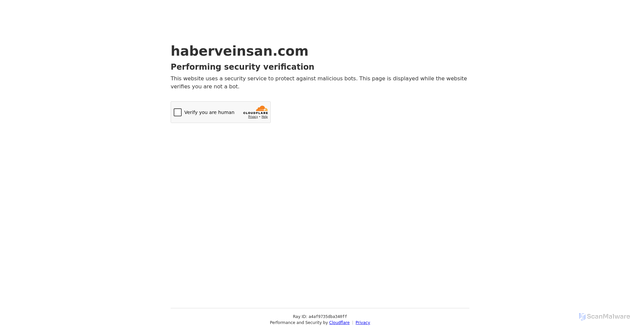 Security scan screenshot of https://haberveinsan.com