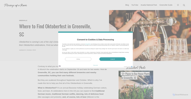 Security scan screenshot of https://www.musingsofarover.com/where-to-find-oktoberfest/