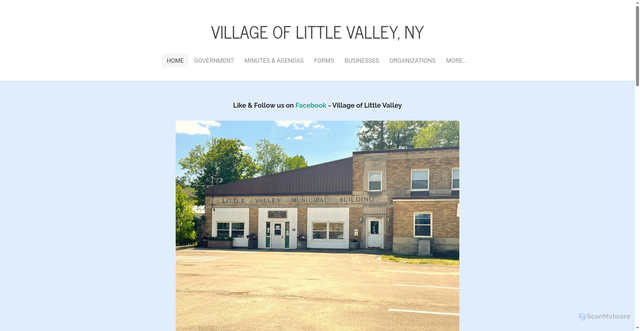 Security scan screenshot of https://www.villageoflittlevalley.gov/