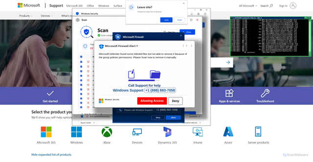 Security scan screenshot of https://rucorovibo.z1.web.core.windows.net/xyhq7/