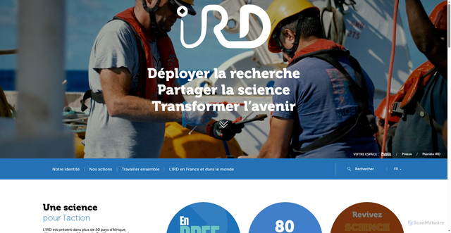 Security scan screenshot of https://ird.fr