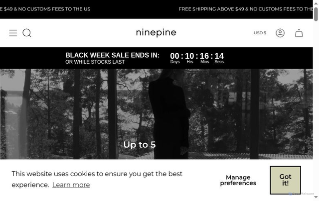 Security scan screenshot of https://www.ninepine.fi/