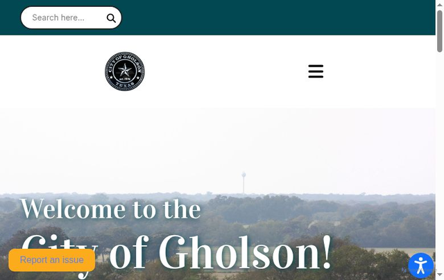 Security scan screenshot of https://cityofgholson.gov/