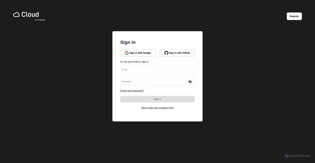 Security scan screenshot of https://cloud.gravitee.io