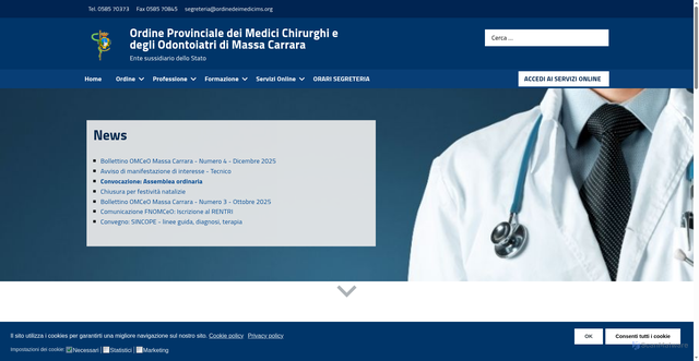 Security scan screenshot of https://www.ordinedeimedicims.org/