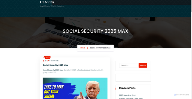 Security scan screenshot of https://ziavannamaria.pages.dev/ffcsztn-social-security-2025-max-photos-dlcwcpr/