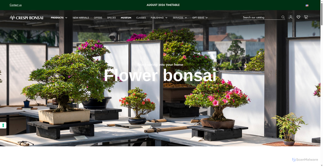 Security scan screenshot of https://www.crespibonsai.com