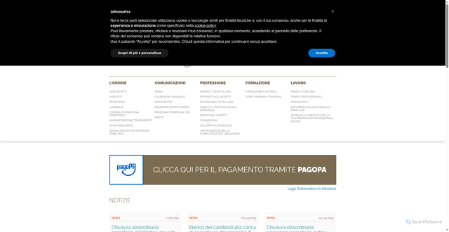 Security scan screenshot of https://www.ingegneriteramo.it/