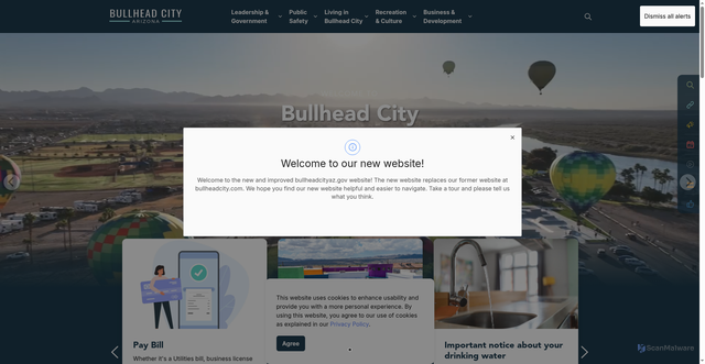 Security scan screenshot of https://www.bullheadcityaz.gov/