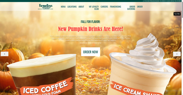 Security scan screenshot of https://www.farmerboys.com/