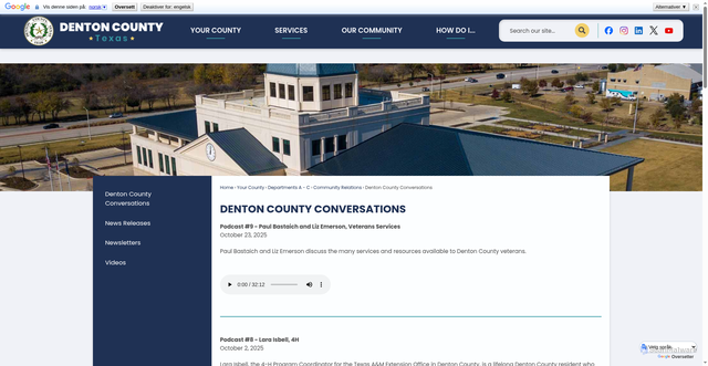 Security scan screenshot of https://www.dentoncounty.gov/1846/Denton-County-Conversations