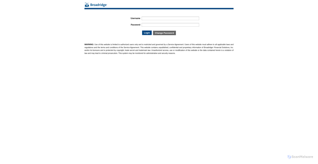 Security scan screenshot of https://sso.net.broadridge.com