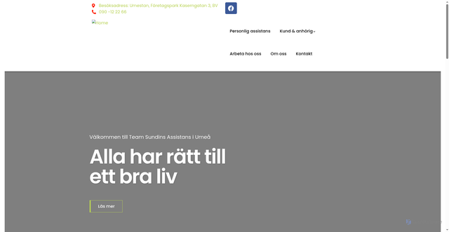 Security scan screenshot of https://sundinsassistans.se