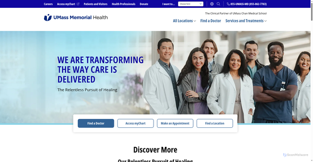 Security scan screenshot of https://www.ummhealth.org