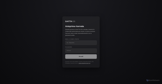 Security scan screenshot of https://saitta-os.pages.dev/