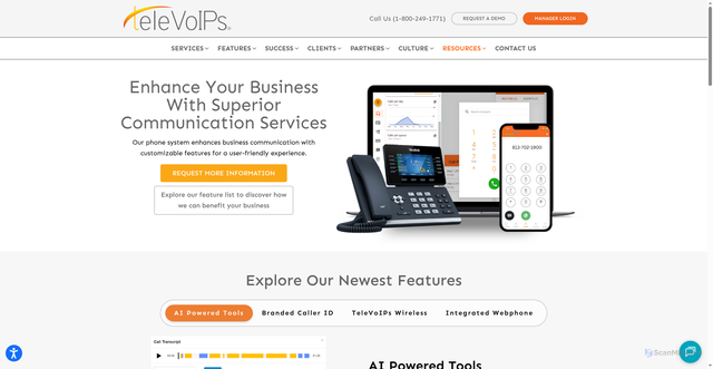 Security scan screenshot of https://televoips.com