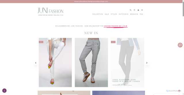Security scan screenshot of https://junifashion.de