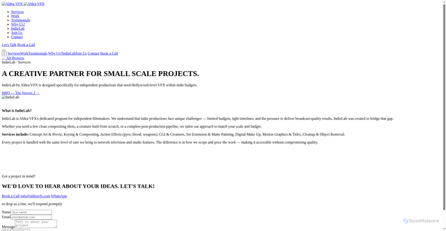 Security scan screenshot of https://newsite-26w.pages.dev/articles/services-indielab/