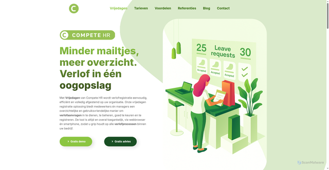 Security scan screenshot of https://vrijedagen.nl
