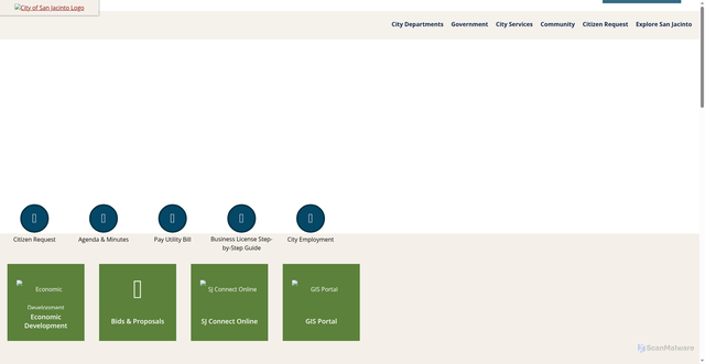 Security scan screenshot of https://www.sanjacintoca.gov/