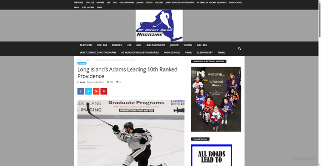 Security scan screenshot of https://www.nyhockeyonline.com/long-islands-adams-leading-10th-ranked-providence/