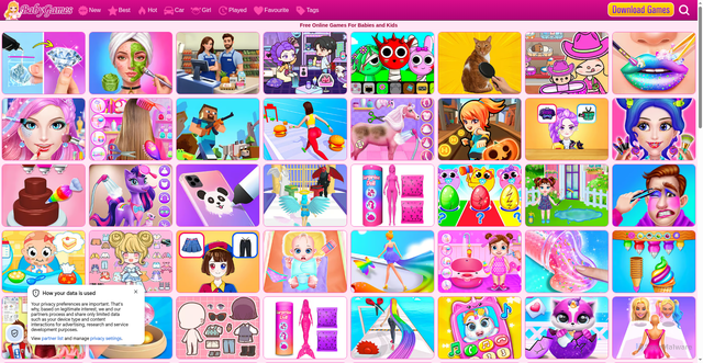 Security scan screenshot of https://www.babygames.com