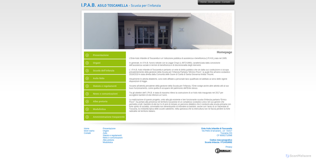 Security scan screenshot of https://www.enteasilotuscania.it/