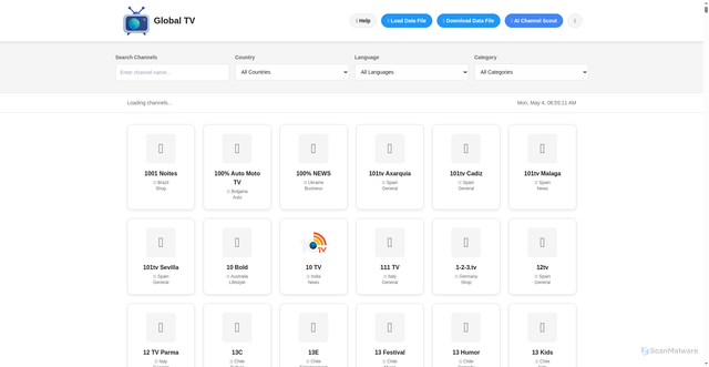 Security scan screenshot of http://globaltv-eyo.pages.dev/